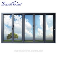 Double glass folding aluminium collapsible doors on China WDMA