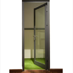 Double glazed aluminium glass hinged door design garden swing french door exterior hinges door on China WDMA