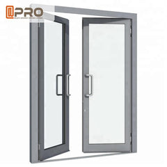 Double glazed aluminium glass hinged door design garden swing french door exterior hinges door on China WDMA