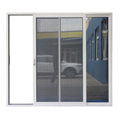 Double glazing aluminum toughened glass sliding door windows and doors with mosquito mesh commercial grade on China WDMA