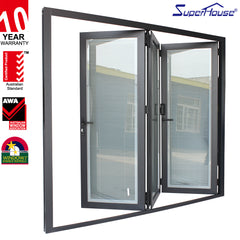 Double glazing folding door track aluminum louvered bifold doors gates on China WDMA