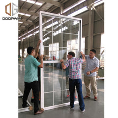 Double hung vs single windows aluminum frame grill design vertical sliding windows on China WDMA