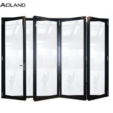 Durable low-e double glazed aluminium bifold doors easy to install on China WDMA