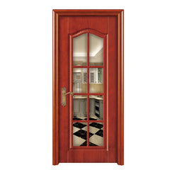 Economic Grill Design PVC Casement Glass Door French UPVC Casement Door on China WDMA