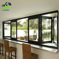 Energy Saving Thermal Break Profile Aluminum Double Glass Bifold Window Folding on China WDMA