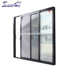 Energy saving Superwu brand aluminium shattered proof double door glass sliding doors on China WDMA