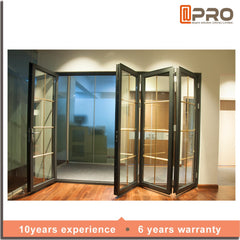 Environmental Durable Design Sash Economic Bathroom Small Interior Double Aluminum Glass Patio Folding Door on China WDMA