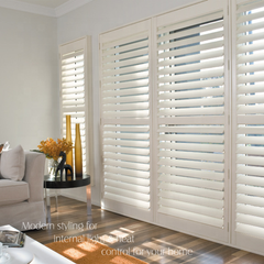 European Style Modern Design Door Window Movable Louver Wooden Plantation Shutters on China WDMA