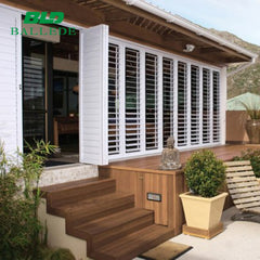 European standard insulated summer & winter security sliding plantation window shutters on China WDMA