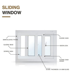 European style casement Sliding UPVC Window with high quality low price on China WDMA