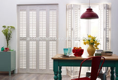 Export to Sydney custom wood white horizontal plantation shutters for sliding glass doors on China WDMA