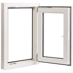 Factory High quality low price upvc material Casement Transom Window upvc profiles windows plastic Pvc frame glass window on China WDMA