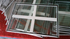 Factory design sound proof glass window pvc hurricane plantation shutters shuttered windows on China WDMA