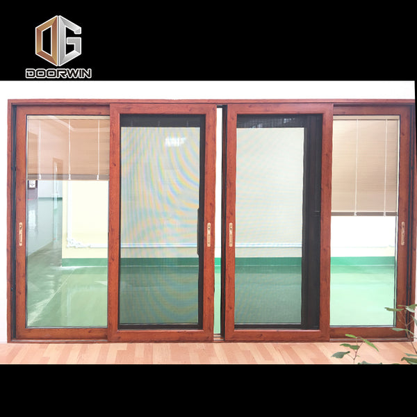 Factory hot sale thermal break aluminium doors tempered glass sliding patio uk on China WDMA