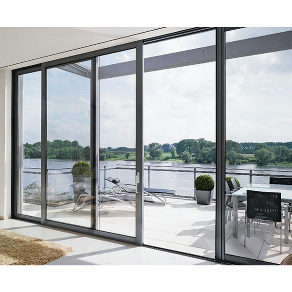 Factory price size customized aluminum frame double triple glazed aluminium glass sliding door on China WDMA