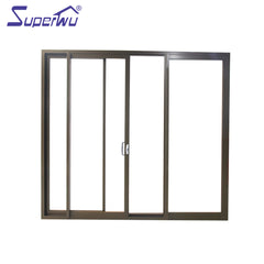 Factory sale shop folding doors shatterproof glass semi-automatic sliding door on China WDMA