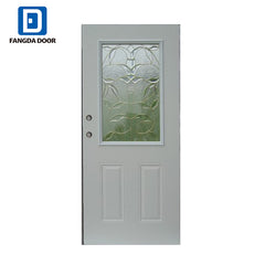 Fangda miniblind half lite steel patio external double doors on China WDMA