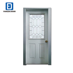 Fangda miniblind half lite steel patio external double doors on China WDMA