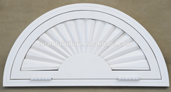 Faux wood louver arch window plantation shutter on China WDMA