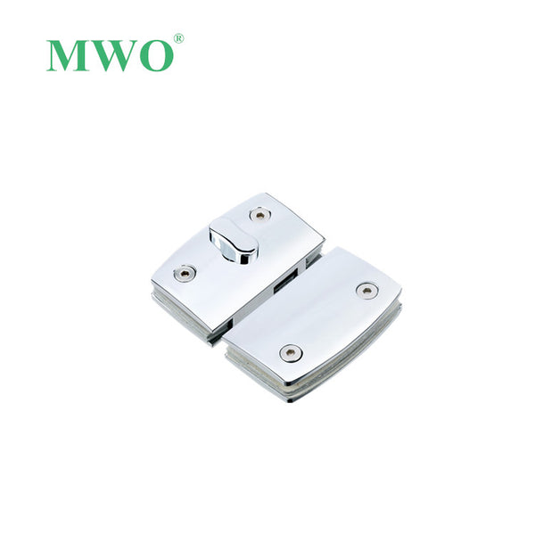 Frameless double sliding glass doors lock on China WDMA