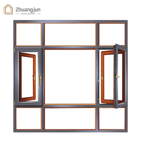 French Casement Window with Glass and Aluminium Frame on China WDMA