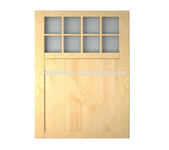 French Style 8-Lite Flat Top And Bottom Z Tremendous Sliding Barn Door With Panes on China WDMA