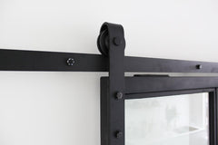 French Style Black Steel Frame Sliding Barn Door Frame on China WDMA