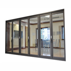 French style aluminum bi folding window and door aluminium bi-fold foldable glass doors on China WDMA