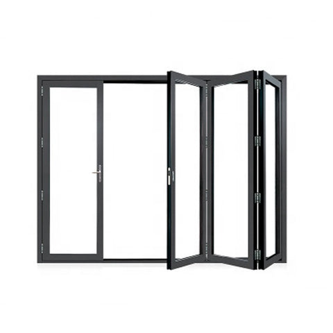 French style aluminum bi folding window and door aluminium bi-fold foldable glass doors on China WDMA