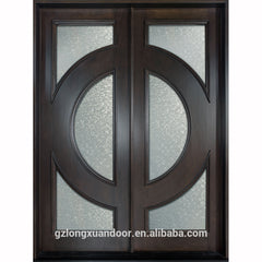 Frosted glass double wooden door indian door designs double doors on China WDMA