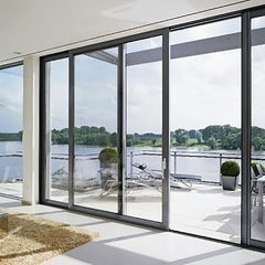 Gaoming Aluminium Double Glass Sliding Folding Door for Entrance on China WDMA