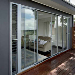 Gaoming lowes french frame aluminium sliding glass doors with double glass on China WDMA