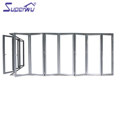 Garden and balcony used exterior luxury Aluminum Corner glass folding Door on China WDMA