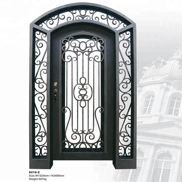 Glass and Finish Options single wrought iron door on China WDMA