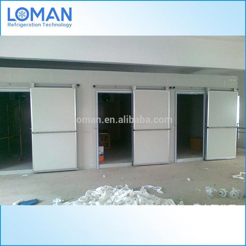 Glass door and PU panels walk in freezer cooler for Kitchen Restaurant on China WDMA