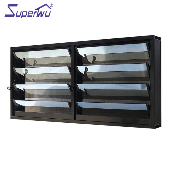 Glass louver anti-theft bar design aluminum security doors and Windows on China WDMA