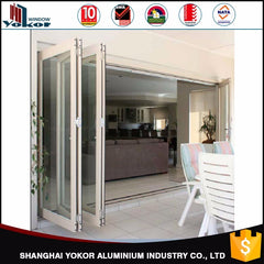 Golden Brown Bi-fold Door Aluminium Alloy Bi Fold Patio Door Prices on China WDMA