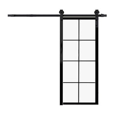 WDMA High quality Steel insulated sliding barn door steel frame sliding door with hardware