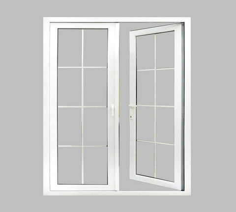 WDMA plastic patio double PVC swing door