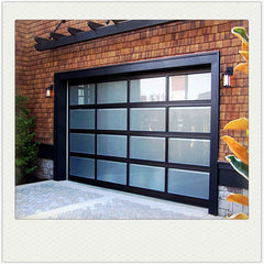 China WDMA Aluminum alloy material frosted glass modern sectional panel garage door