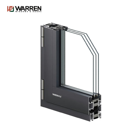 4x3 Picture Aluminium Insulated Glass Black Large Window For Sale