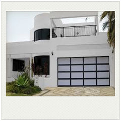 China WDMA Customized modern design steel garage doors with tempered glass