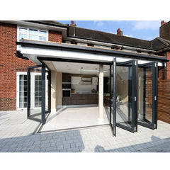 Factory Price Broken Bridge Bifold Aluminium Folding Glass Doors Exterior Partition For Garden