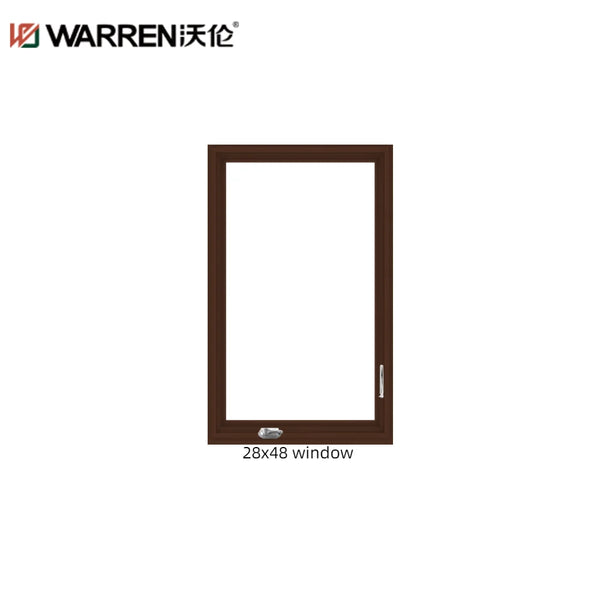 28x48 Window Aluminium Frame Glass Window Price Double Pane Insulated Windows