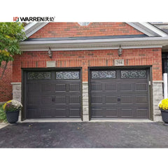 Warren 15x7 Garage Door Double Garage Door Glass Black Glass Panel Garage Door Electric Aluminum