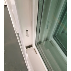 WDMA Hurricane Impact UPVC Single Hung Window White Vinyl Vertical Sliding Weatherproof Window