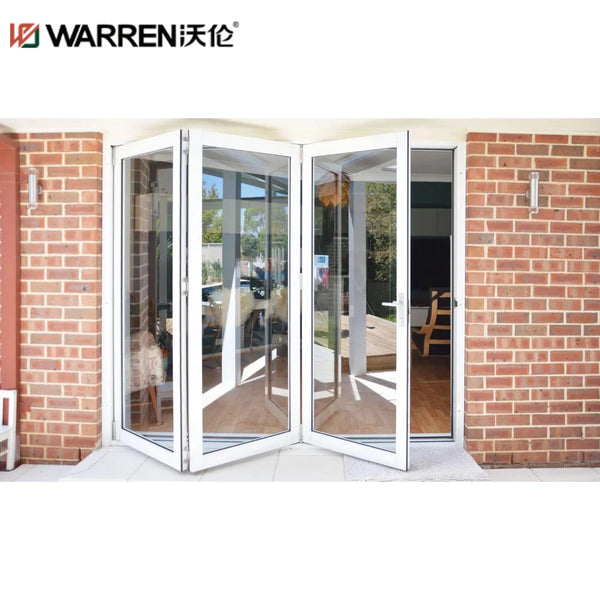 28x96 Bifold Aluminium Triple Glass Black Folding Modern Door Patio