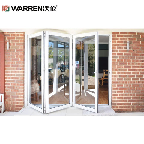 28x96 Bifold Aluminium Triple Glass Black Folding Modern Door Patio