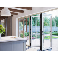 Accordion Partition Exterior Glass Sliding Folding Aluminum Storefront Stacking Door