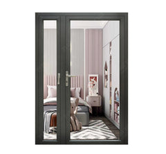 WDMA aluminum  french patio door unequal double swing  door